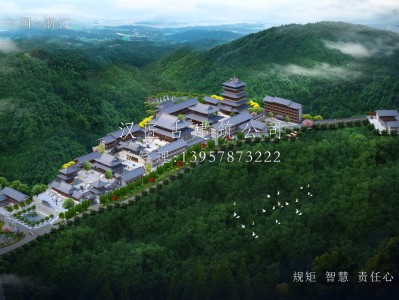 深圳长福禅寺仿唐建筑规划设计